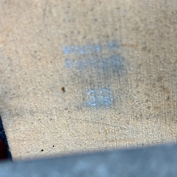 Free People Distressed Charcoal Leather Hybrid Heel Strappy Ankle Boots Size 39 - Picture 11 of 12